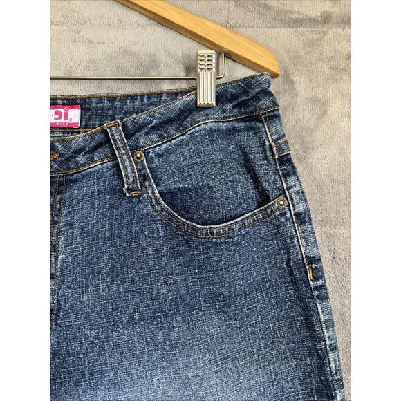 Zana Di Jeans Women 18 Blue High Rise Classic Faded Wide Leg Stretch Denim Boho - Picture 5 of 11